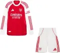 Футбольна форма з довгим рукавом дитяча Арсенал (Arsenal) 2025-2026 домашня червоно-біла F0495