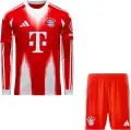 Футбольна форма з довгим рукавом дитяча Баварія (Bayern Munich) 2025-2026 домашня червоно-біла F0496
