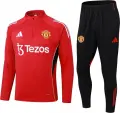 Спортивный костюм детский Манчестер Юнайтед (Manchester United) 2025-2026 красно-черный F0522