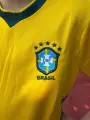 Футбольна форма дитяча збірної Бразилії 2026 Чемпіонат світу домашня жовто-синьо-темно-зелена F0536