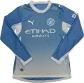 Футболка з довгим рукавом Манчестер Сіті (Manchester City) 2026-2027 домашня блакитно-біла F0694