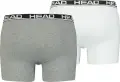 Трусы (боксерки) Head BASIC BOXER 2P светло-серо-черные, серо-черные (2 штуки) 701202741-012