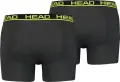 Трусы (боксерки) Head BASIC BOXER 2P темно-серо-лаймовые (2 штуки) 701202741-009