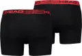 Трусы (боксерки) Head BASIC BOXER 2P черно-красные (2 штуки) 701221813-001