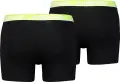 Труси (боксерки) Head BASIC BOXER 2P чорно-лаймові (2 штуки) 701202741-019