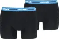 Трусы (боксерки) Head MEN ELASTIC BOXER 2P черно-голубые (2 штуки) 701234928-002