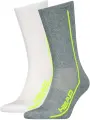 Шкарпетки Head ALL SPORTS PERFORMANCE CREW 2P біло-лаймові, сіро-лаймові (2 пари) 701229020-004