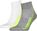 Шкарпетки Head ALL SPORTS PERFORMANCE QUARTER 2P біло-лаймові, сіро-лаймові (2 пари) 701229022-004