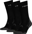 Носки Head PERFORMANCE CREW 3PPK UNISEX черно-темно-серо-оранжевые (3 пары) 741020001-200