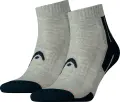 Носки Head PERFORMANCE QUARTER 2PPK UNISEX серо-темно-сине-оранжевые (2 пары) 741018001-650