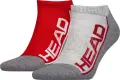 Носки Head PERFORMANCE SNEAKER 2P UNISEX красно-серые, светло-серо-серые (2 пары) 791018001-070