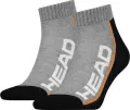 Носки Head STRIPE QUARTER 2-PACK серо-черно-оранжевые (2 пары) 781009001-235
