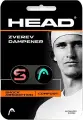 Віброгасники для ракеток Head ZVEREV DAMPENER чорно-темно-оранжево-бірюзові (2 штуки) 285-120 tehl