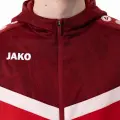 Олімпійка (мастерка) з капюшоном Jako ICONIC червоно-біло-бордова 6824-103