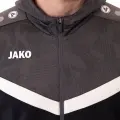 Олімпійка (мастерка) з капюшоном Jako ICONIC чорно-біло-сіра 6824-801
