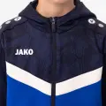Олимпийка (мастерка) с капюшоном детская Jako ICONIC сине-бело-темно-синяя 6824-403