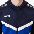 Олимпийка (мастерка) с капюшоном Jako ICONIC сине-бело-темно-синяя 6824-403
