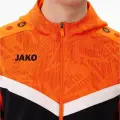 Олимпийка (мастерка) с капюшоном Jako ICONIC черно-бело-оранжевая 6824-807