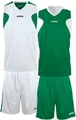 Баскетбольная форма двусторонняя Joma REVERSIBLE зелено-белая 1184.452