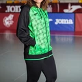 Олимпийка (мастерка) с капюшоном женская Joma SUPERNOVA III черно-салатовая 901430.117