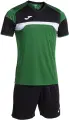 Комплект футбольної форми Joma DANUBIO III зелено-чорний 103732.451