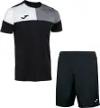 Комплект футбольной формы Joma CREW V черно-серо-белый 103084.111_100053.100