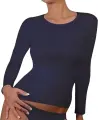 Лонгслив женский Kappa T-SHIRT MANICA LUNGA GIROCOLLO темно-синий K2601 BluNavy
