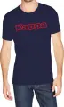 Футболка Kappa T-SHIRT MEZZA MANICA GIROCOLLO CON STAMPA LOGO PET темно-синя K1335 BluNavy
