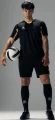 Комплект футбольної форми Kelme LEON чорно-жовтий 7351ZB1129.9005