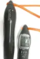 Скакалка с электронным счетчиком LiveUp ELECTRONIC JUMP ROPE оранжево-серая 275 см LS3123