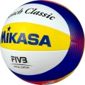 М'яч для пляжного волейболу Mikasa BEACH CLASSIC біло-жовто-темно-синьо-червоний Розмір 5 BV552C-WYBR