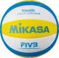 М'яч для пляжного волейболу Mikasa YOUTH BEACH VOLLEYBALL біло-жовто-блакитний Розмір 5 SBV