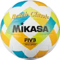М'яч для пляжного волейболу Mikasa BEACH CLASSIC біло-жовто-блакитний Розмір 5 BV543C-VXA-LG