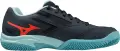 Кроссовки теннисные детские Mizuno EXCEED STAR JR CC черно-бирюзово-красные 61GC2255-12