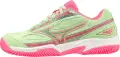 Кроссовки теннисные женские Mizuno BREAK SHOT 4 PADEL светло-зелено-розовые 61GB2336-60