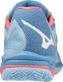 Кроссовки теннисные женские Mizuno WAVE EXCEED LIGHT CC голубо-коралловые 61GC2221-21
