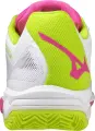 Кросівки тенісні жіночі Mizuno WAVE EXCEED LIGHT PADEL біло-рожево-лаймові 61GB2223-66