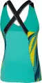 Майка для тенісу жіноча Mizuno PRINTED TANK бірюзово-жовто-темно-синя 62GA2201-13