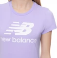 Футболка женская New Balance NB Essentials Stacked Logo фиолетовая WT91546VVO