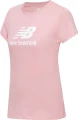 Футболка женская New Balance ESSENTIALS STACKED LOGO розовая WT31546HAO