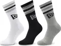 Шкарпетки New Era RETRO STRIPE CREW білі, сірі, чорні (3 пари) 13113629
