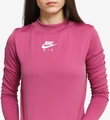 Футболка женская Nike NSW AIR MOCK LS RIB розово-серая CZ8634-531