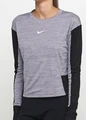 Свитшот женский Nike TOP PACER CREW SD GX серый AJ8255-056