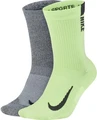 Носки Nike Multiplier салатово-серые SX7557-908