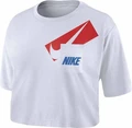 Футболка женская Nike DRY GRX CROP TOP бело-красная DC7189-100