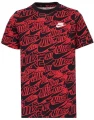 Футболка подростковая Nike TEE KIDS AOP черно-красная DO1811-010