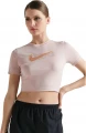 Футболка женская Nike TEE SLIM CRP SWOOSH розовая DN5798-601