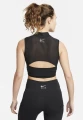 Топ женский Nike W NK DF AIR CROP TANK черный DX0284-010