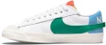 Кросівки жіночі Nike W BLAZER LOW 77 JUMBO біло-синьо-зелені DQ1470-100