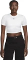 Футболка жіноча Nike W NSW TEE ESSNTL SLIM CRP LBR біла FB2873-100